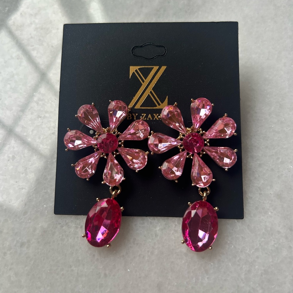 Z by Zaxie Bold Floral Statement Earrings
